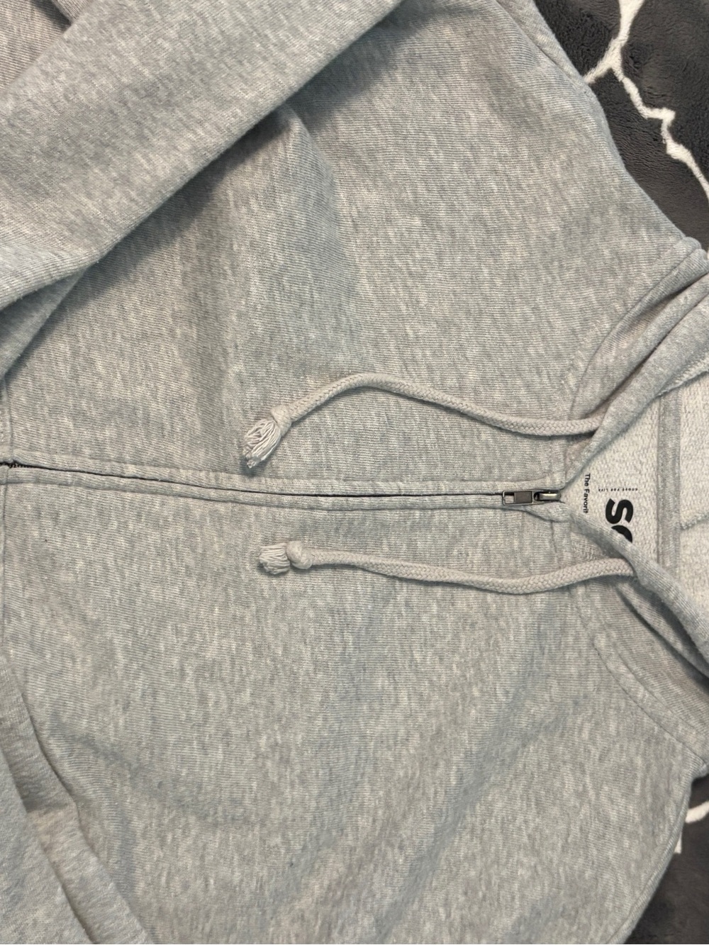 Woman’s Lightweight Gray Full-Zip Hoodie Sweater